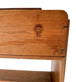 Art Deco Modernist Open Bookcase by P.E.L. Izeren for De Genneper Molen, 1920s